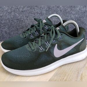 Nike Free Rn 2017 Women's Size 9 Green Running Low Top Shoes Sneakers 880840-302